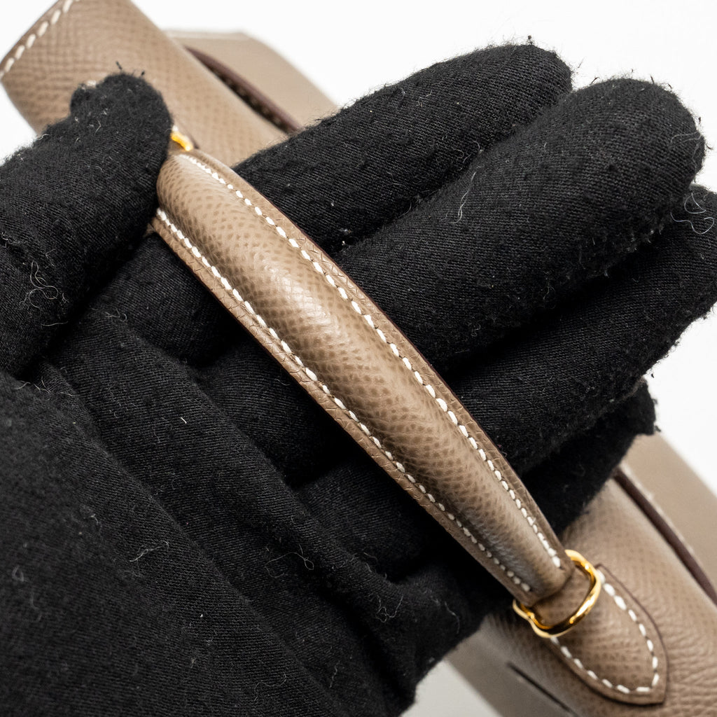 Hermes Mini Kelly Epsom Etoupe GHW