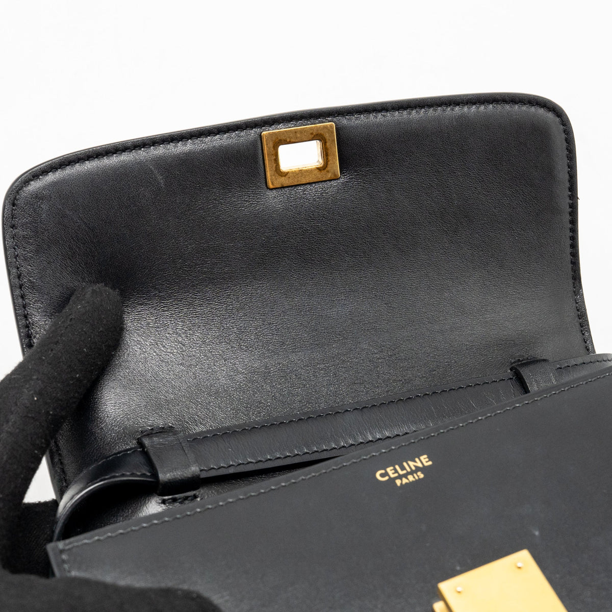 Celine Teen Classic Box Bag Calfskin Black GHW