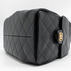 CHANEL SMALL 25 BAG CAVIAR BLACK GHW (MICROCHIP)