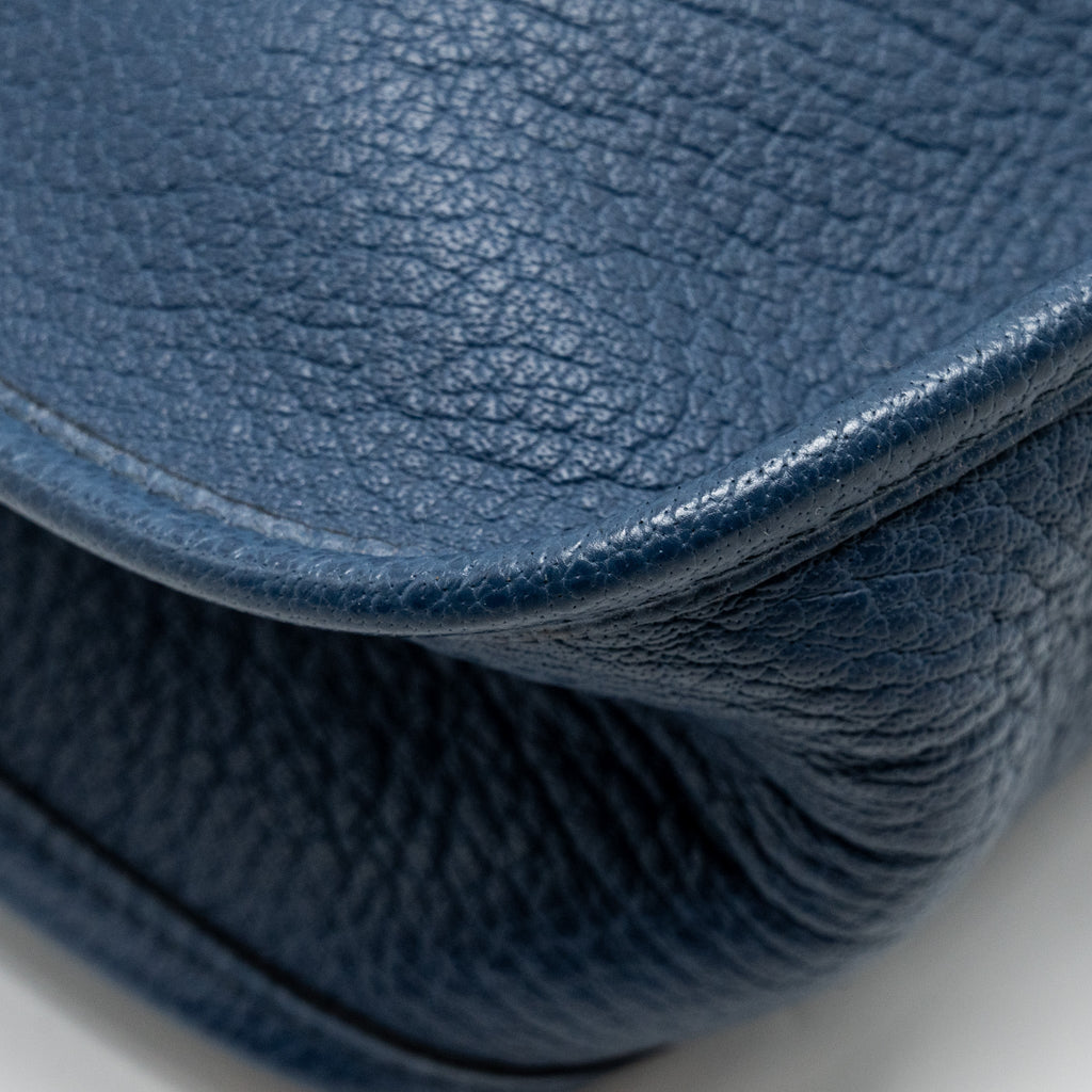 Hermes Evelyne 33 Leather Blue GHW