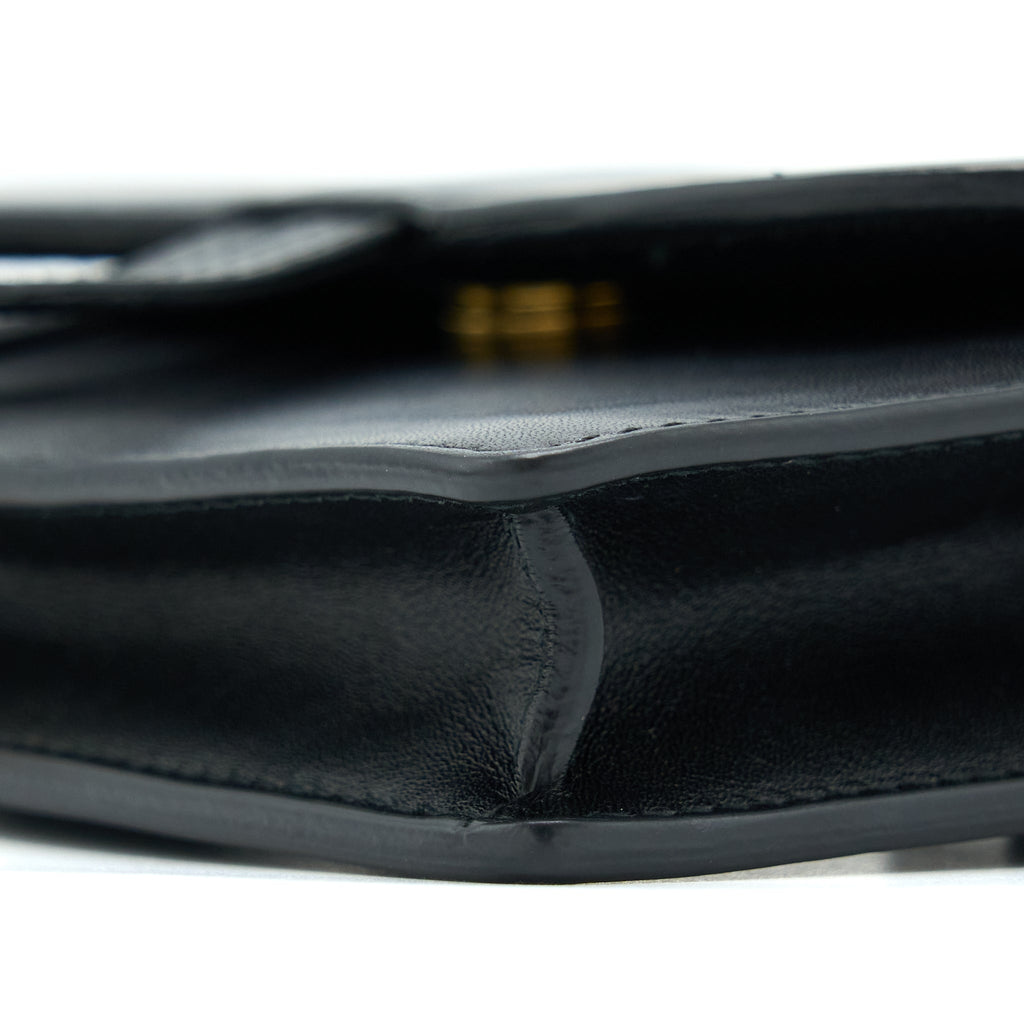 DIOR MINI SADDLE BELT BAG CALFSKIN BLACK GHW