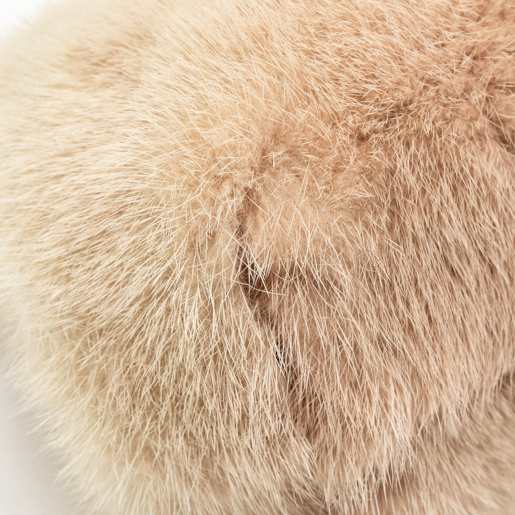 Fendi First Small Bag Mink Fur/Leather Plush Pink GHW
