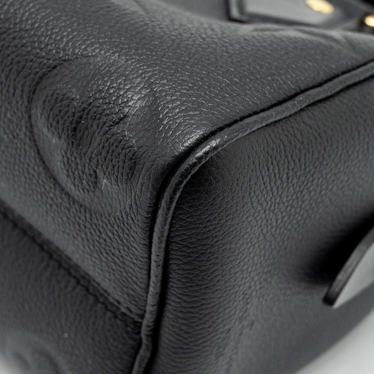 LOUIS VUITTON SPEEDY 20 BANDOULIERE MONOGRAM EMPREINTE BLACK GHW