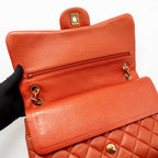 CHANEL JUMBO CLASSIC DOUBLE FLAP BAG CAVIAR RED GHW