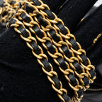 CHANEL TOP HANDLE LONG VANITY LAMBSKIN BLACK GHW (MICROCHIP)