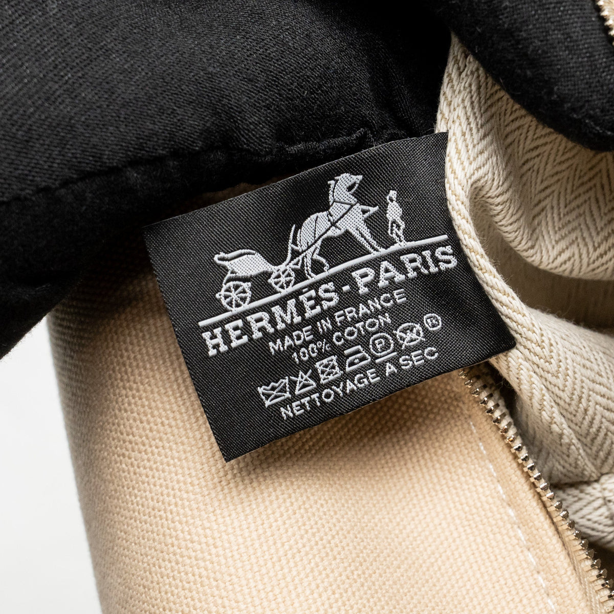 HERMES TROUSSE DE TOILETTE BRIDE A BRAC PM BEIGE SHW