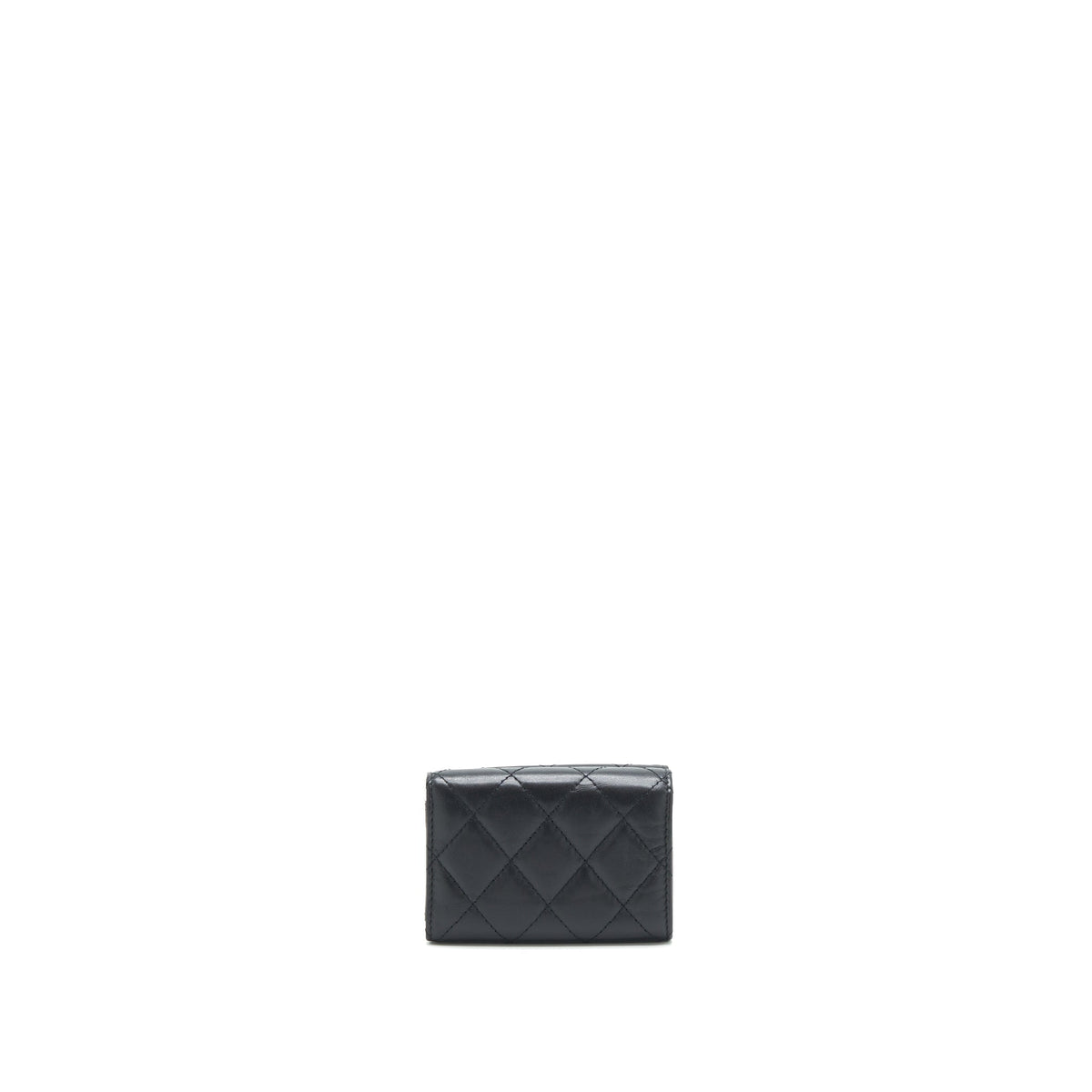 CHANEL 2.55 SMALL COMPACT WALLET BLACK GHW