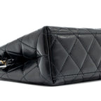 CHANEL 24P MINI SHOPPING TOTE/ KELLY BAG CALFSKIN BLACK GHW (MICROCHIP)