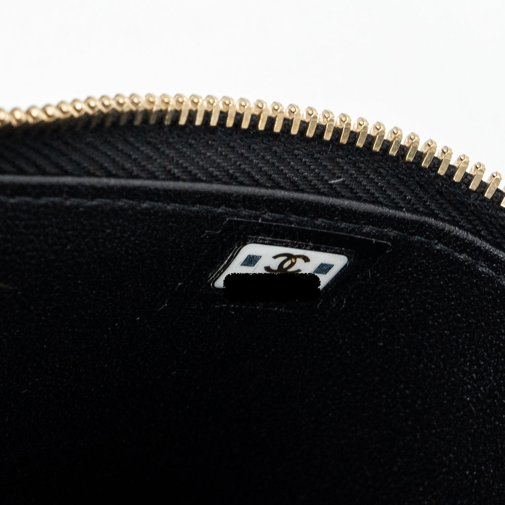 CHANEL TOP HANDLE LONG VANITY LAMBSKIN BLACK GHW (MICROCHIP)