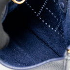 Hermes Mini Evelyne Clemence Blue GHW