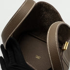 HERMES Picotin 18 Lock Bag Clemence Etoupe GHW