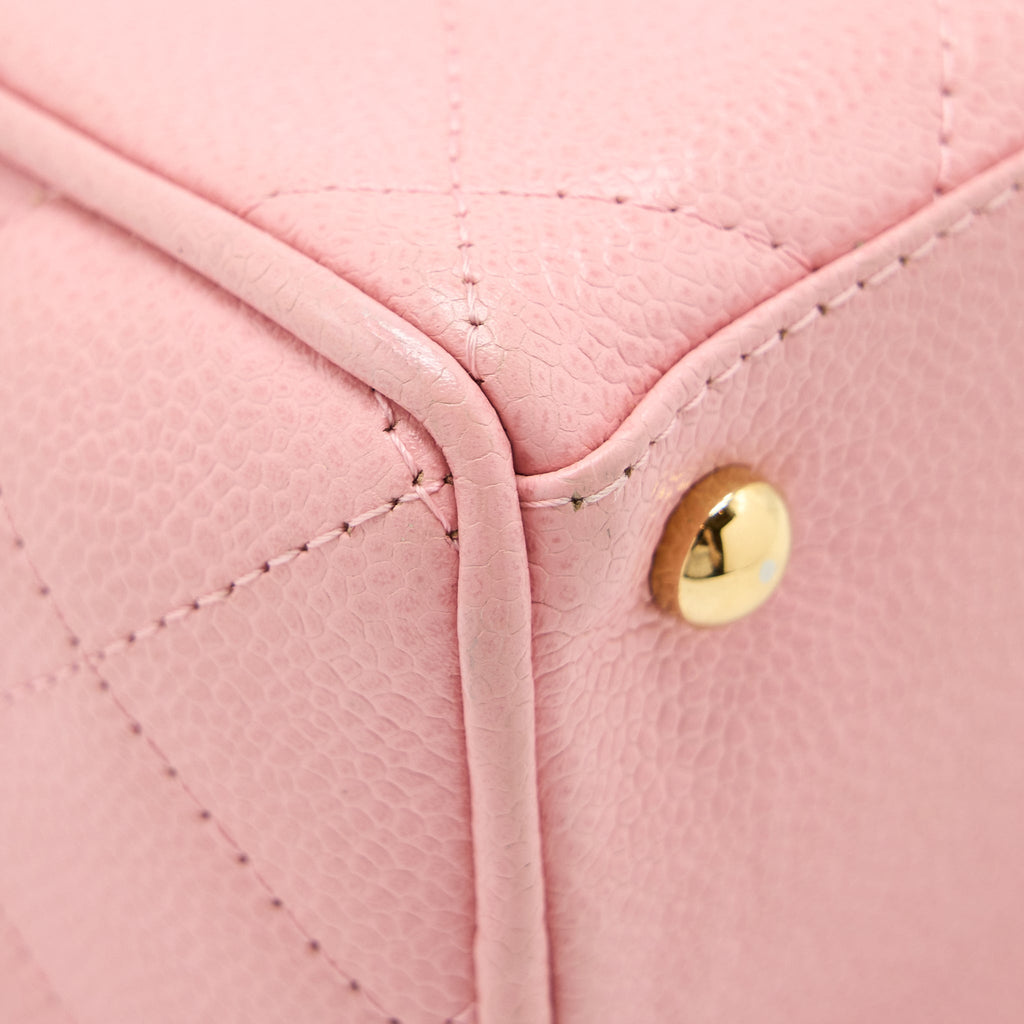 CHANEL VINTAGE BOWLING BAG CAVIAR LIGHT PINK LGHW