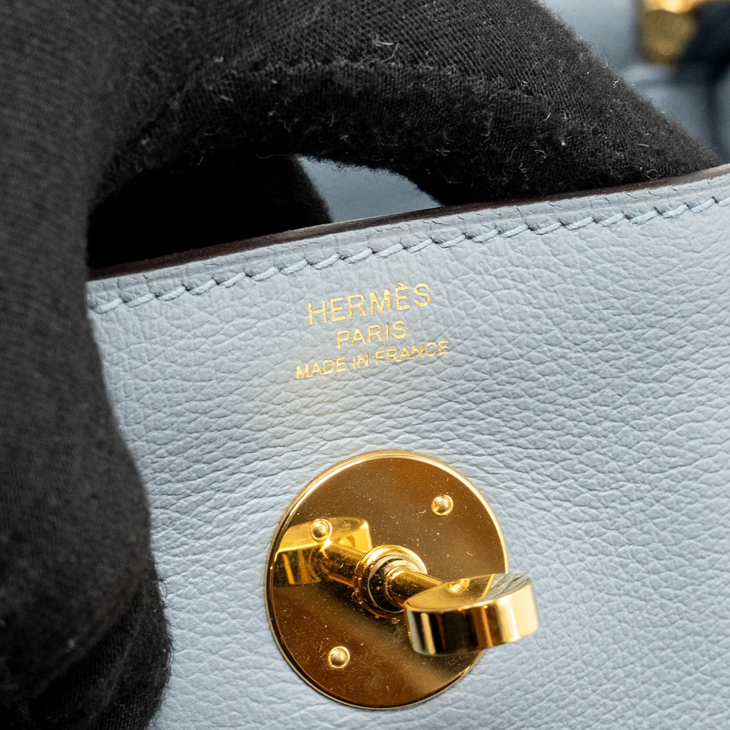 Hermes Lindy 26 Evercolor Bleu Lin GHW