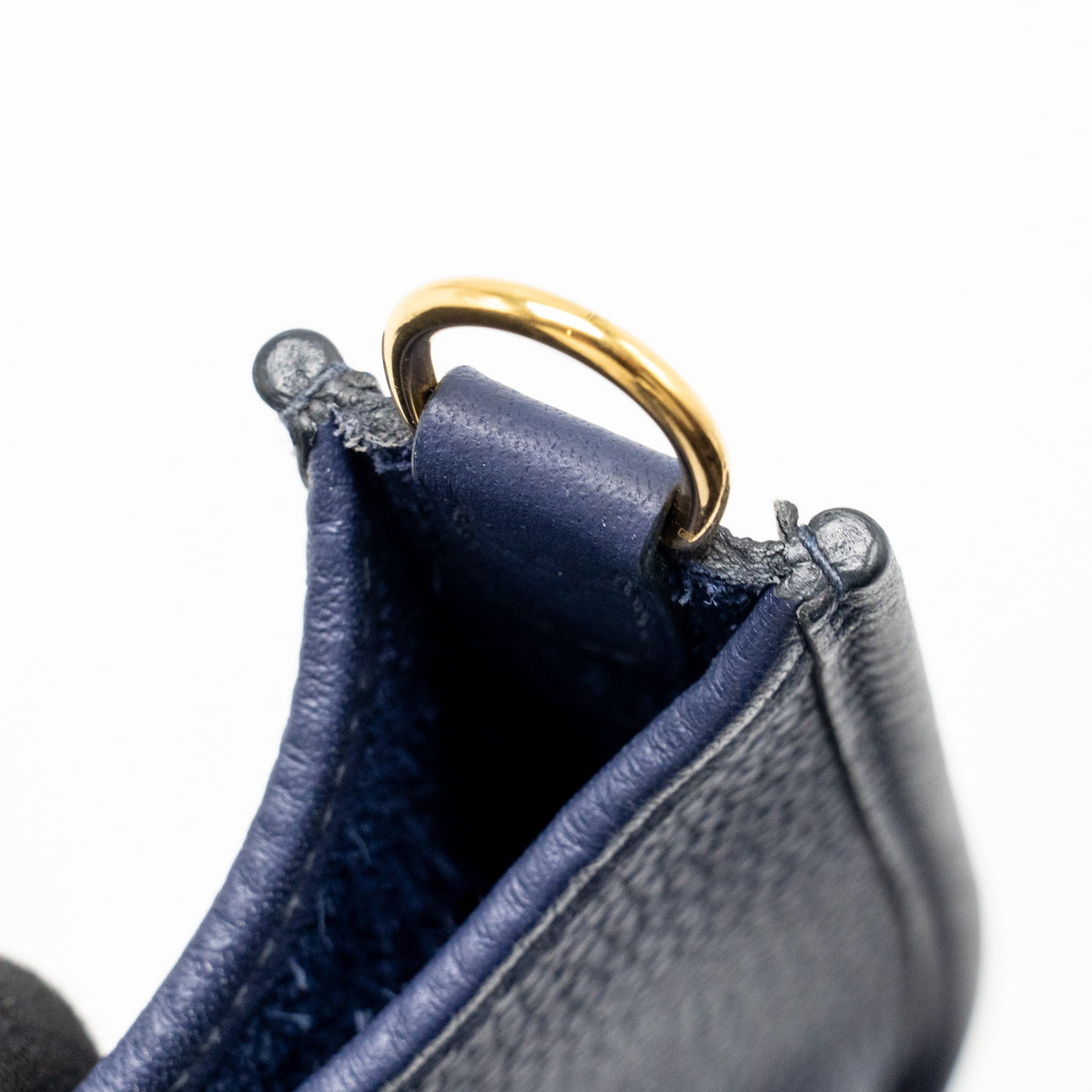 HERMES MINI EVELYNE CLEMENCE BLUE GHW
