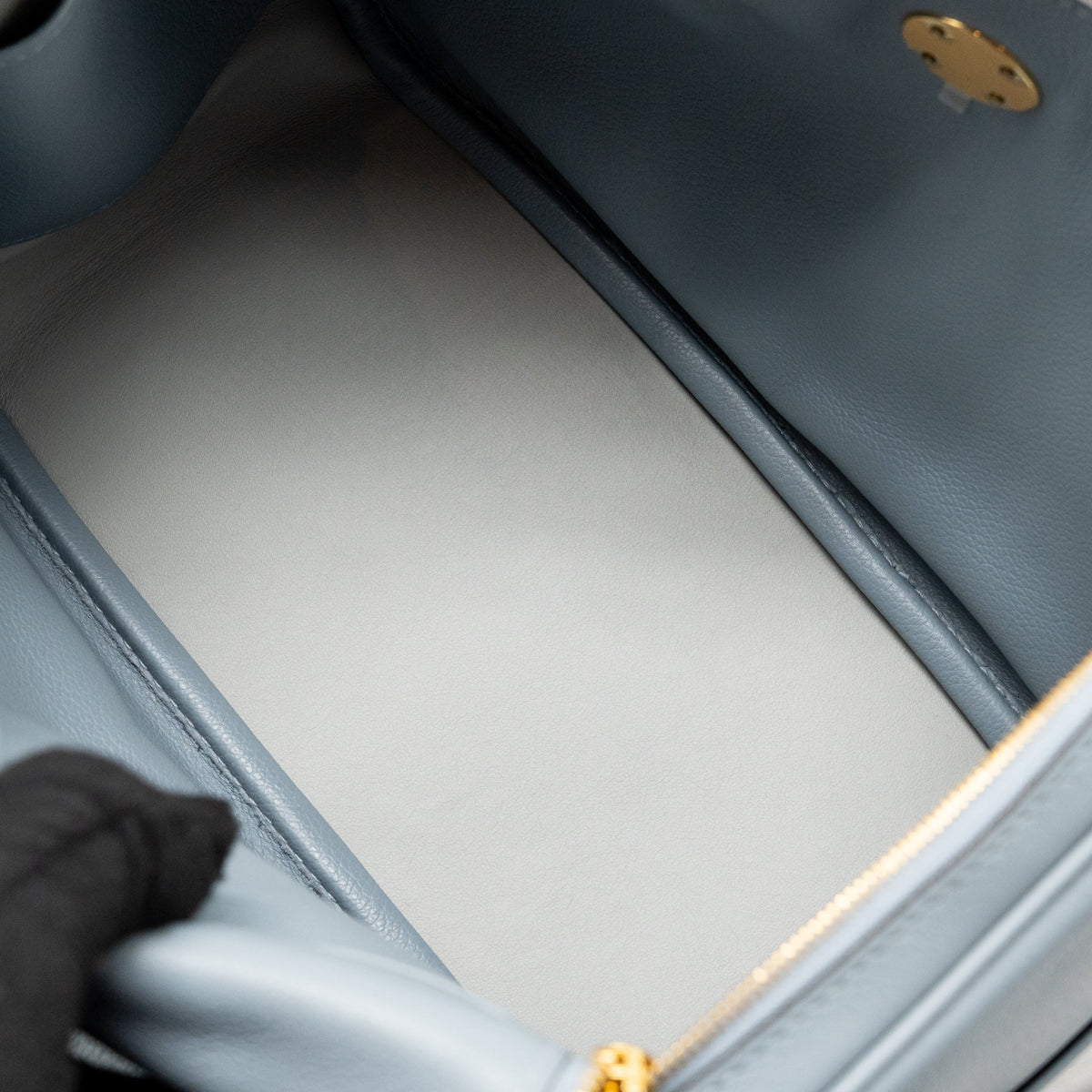 Hermes Lindy 26 Evercolor Bleu Lin GHW