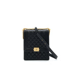 CHANEL VERTICAL BOY BAG CARVIAR LARGE BLACK GHW