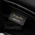DIOR MEDIUM SADDLE BAG GRAINED CALFSKIN BLACK GWH