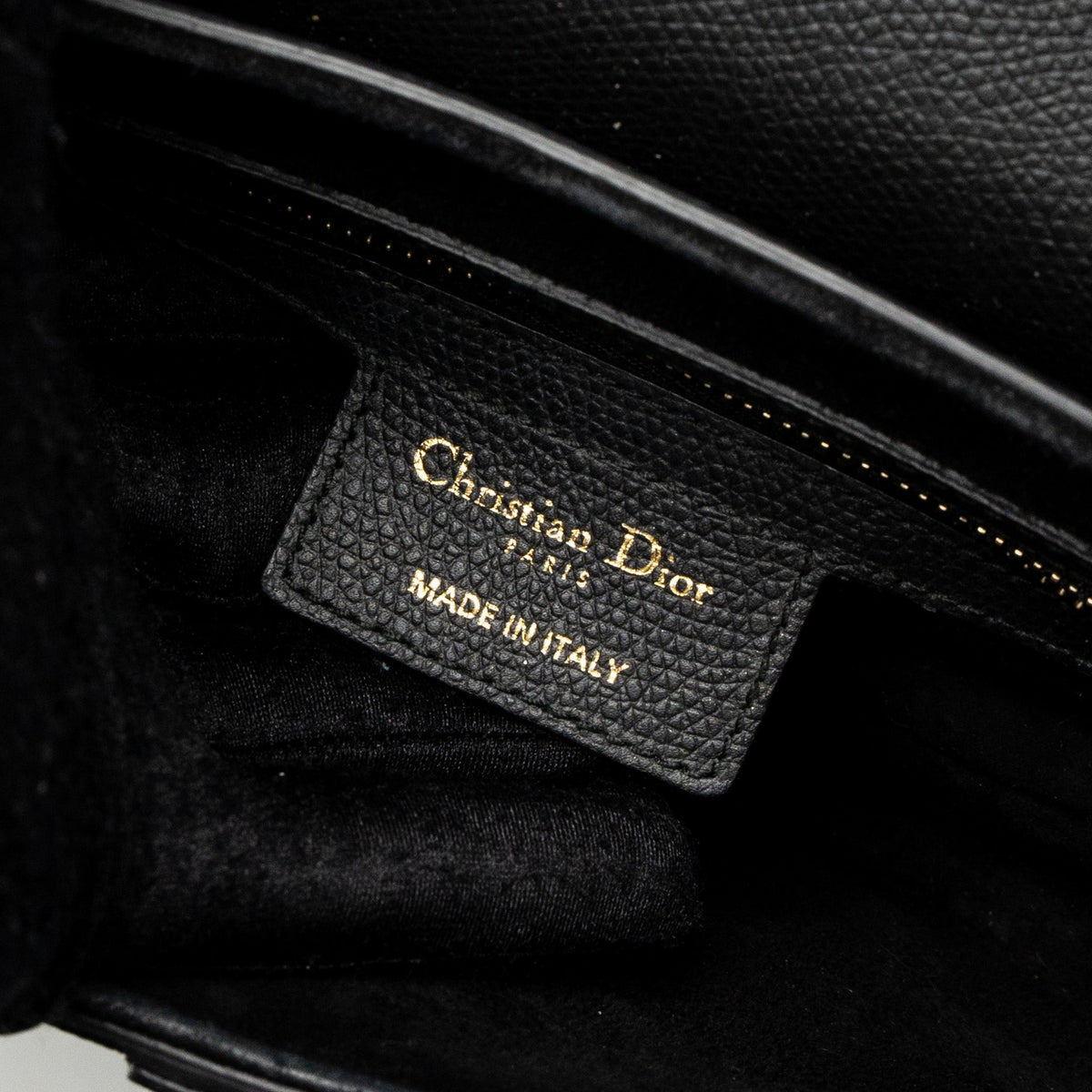 DIOR MEDIUM SADDLE BAG GRAINED CALFSKIN BLACK GWH