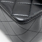 CHANEL TOP HANDLE MINI RECTANGULAR LAMBSKIN BLACK GHW (MICROCHIP)