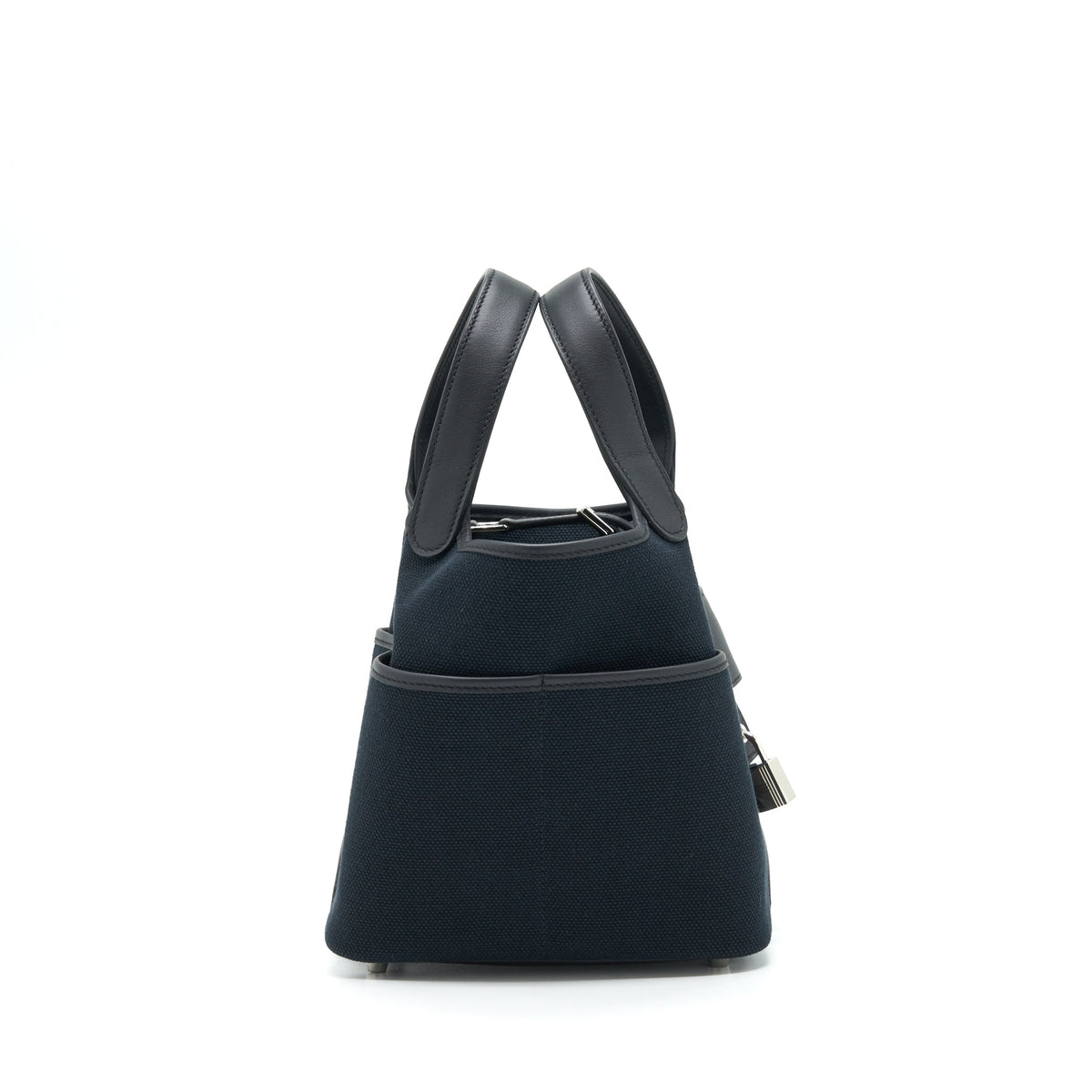 HERMES PICOTIN CARGO 18 SWIFT AND TOILE CANVAS BLACK SHW