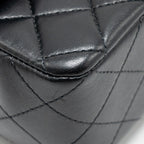 CHANEL TOP HANDLE MINI RECTANGULAR LAMBSKIN BLACK GHW (MICROCHIP)
