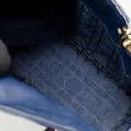 DIOR MY ABC SMALL LADY DIOR LAMBSKIN DARK BLUE LGHW