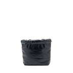 CHANEL 23S MINI 22 BAG SHINY CALFSKIN BLACK BRUSHED GHW(MICROCHIP)