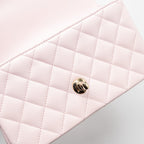 CHANEL TOP HANDLE MINI RECTANGULAR FLAP BAG LAMBSKIN LIGHT PINK LGHW(MICROCHIP)