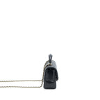 CHANEL TOP HANDLE MINI RECTANGULAR FLAP BAG LAMBSKIN BLACK LGHW (MICROCHIP)