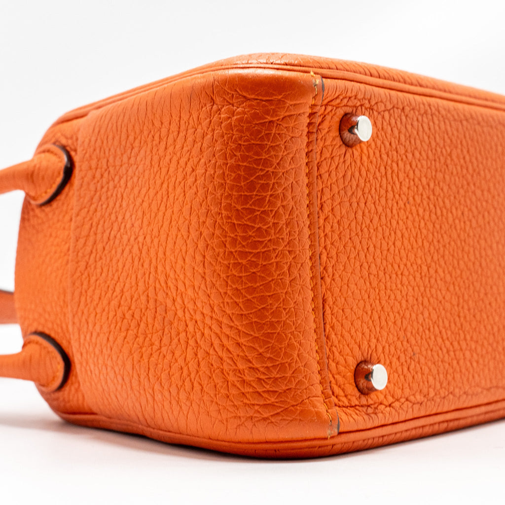 Hermes mini Lindy Clemence Feu SHW