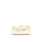 CHANEL SMALL 19 BAG GOLD COLOR WITH GOLD/ SILVER HARDWARE