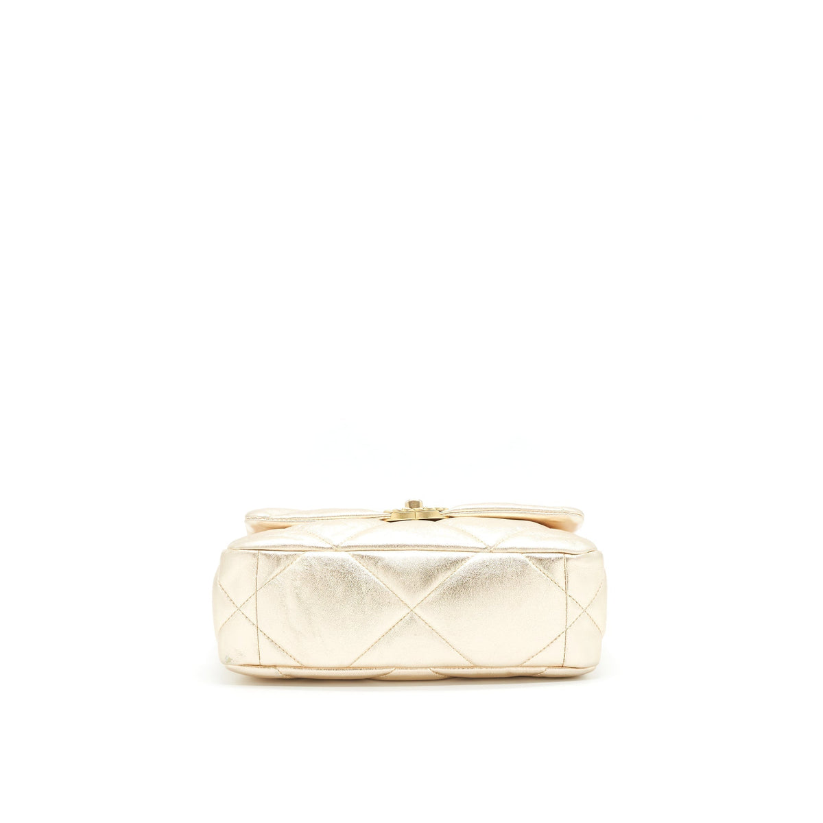 CHANEL SMALL 19 BAG GOLD COLOR WITH GOLD/ SILVER HARDWARE