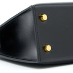 HERMES MINI KELLY II BOX BLACK GHW