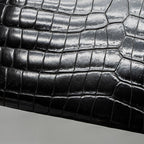 Hermes Kelly 32 Shiny Crocodile Porosus Black GHW Stamp Circle Q
