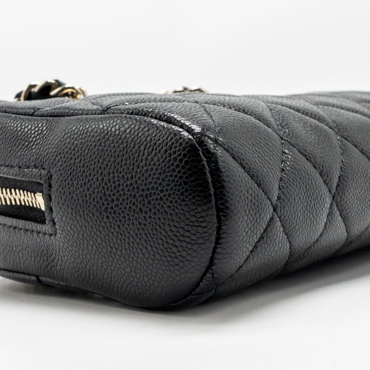 Chanel Clutch with Chain Caviar Black LGHW (Microchip)