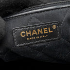 CHANEL MEDIUM 22 BAG CALFSKIN BLACK GHW (MICROCHIP)