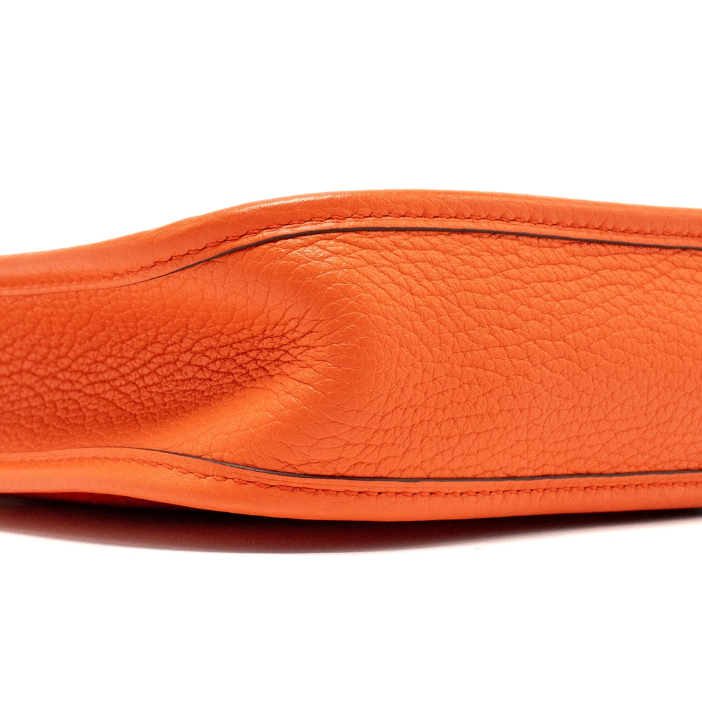 Hermes Mini Evelyne Clemence Orange SHW