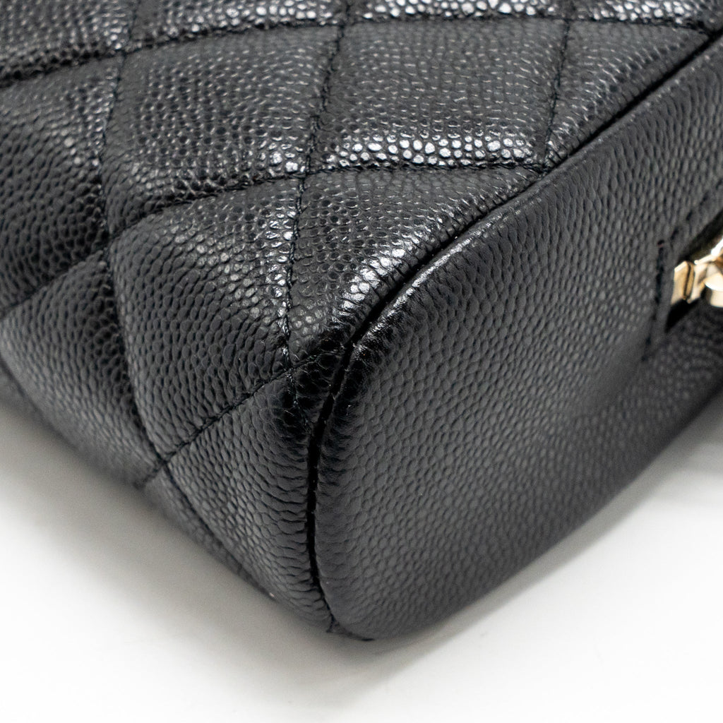 Chanel Clutch with Chain Caviar Black LGHW (Microchip)