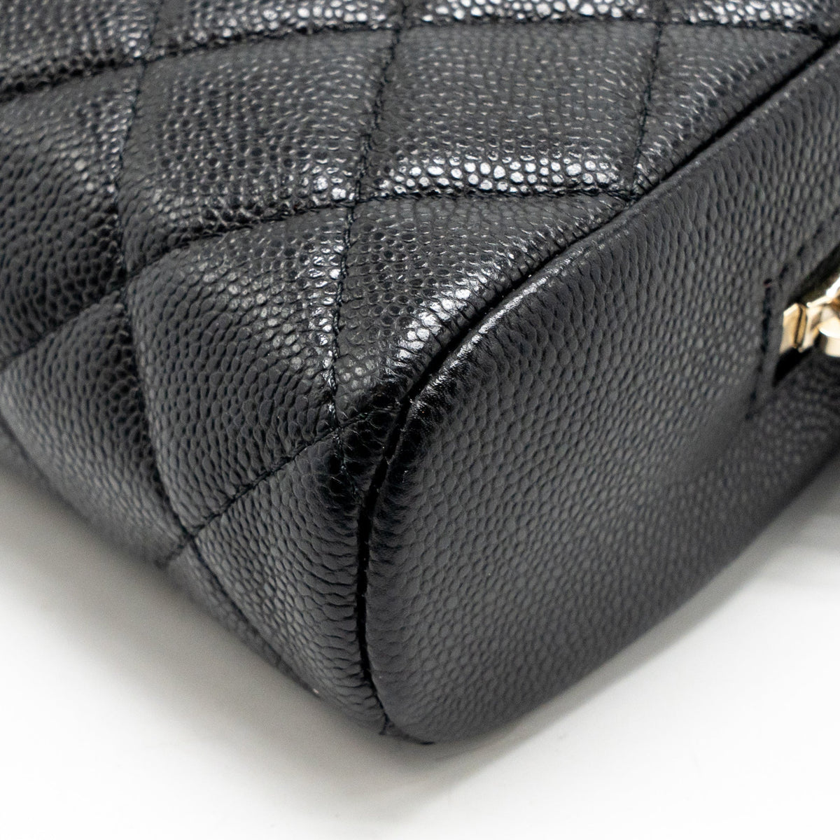 Chanel Clutch with Chain Caviar Black LGHW (Microchip)