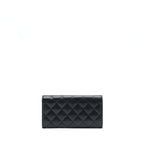 CHANEL CLASSIC FLAP LONG WALLET CAVIAR BLACK GHW