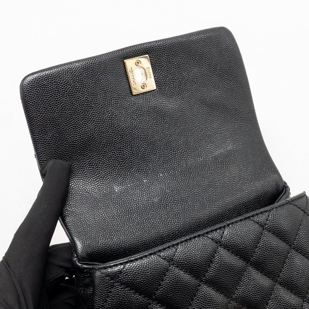 Chanel Mini Coco Handle Caviar Black GHW