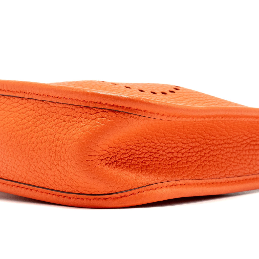 Hermes Mini Evelyne Clemence Orange SHW