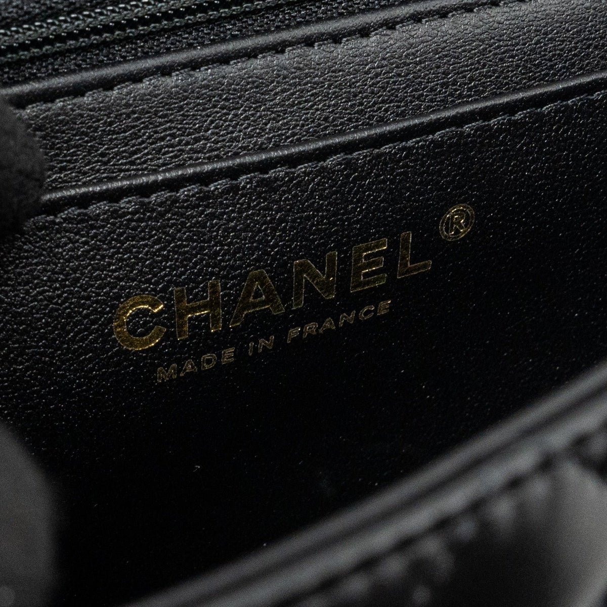 CHANEL TOP HANDLE MINI RECTANGULAR FLAP BAG LAMBSKIN BLACK LGHW(MICROCHIP)