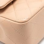 Chanel Top Handle Mini Rectangular Flap Bag Lambskin Beige GHW (Microchip)