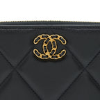 CHANEL 19 POUCH LAMBSKIN BLACK GHW
