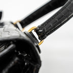 HERMES KELLY 32 SHINY CROCODILE POROSUS BLACK GHW