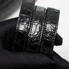 HERMES KELLY 32 SHINY CROCODILE POROSUS BLACK GHW