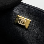 CHANEL CLASSIC MINI RECTANGULAR FLAP BAG LAMBSKIN BLACK LGHW (MICROCHIP)