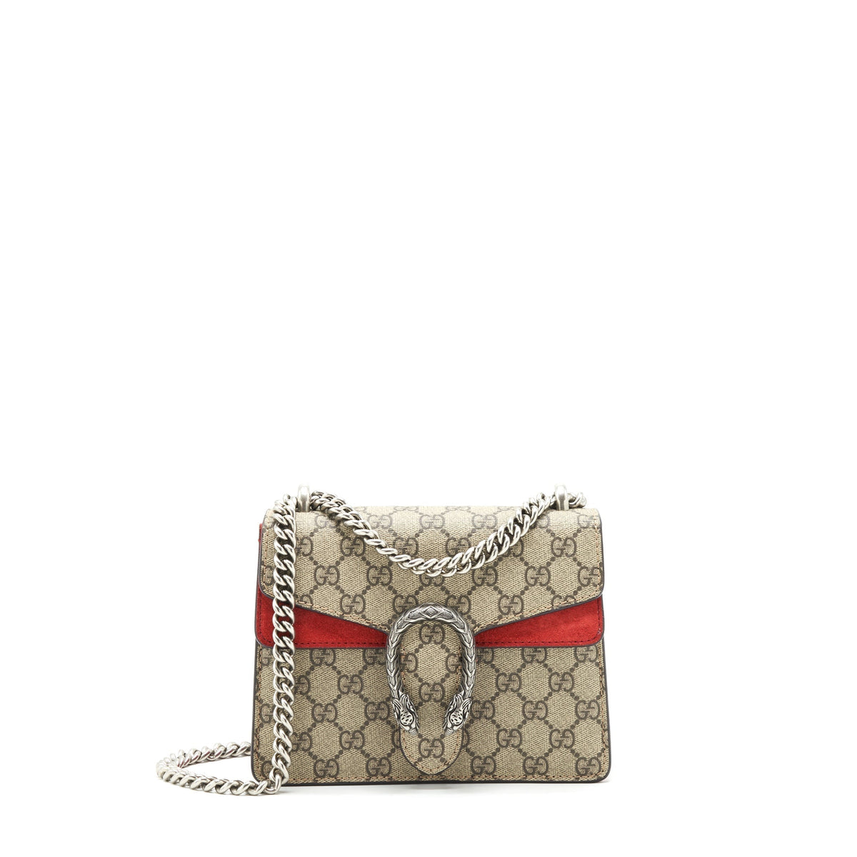 GUCCI MINI DIONYSUS RED SUEDE CROSSBODY BAG