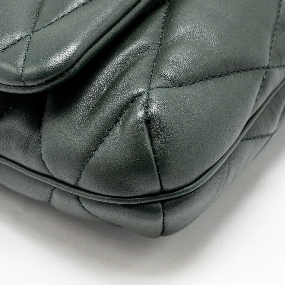 Saint Laurent/YSL Le 57 Hobo Bag Lambskin Dark Green GHW